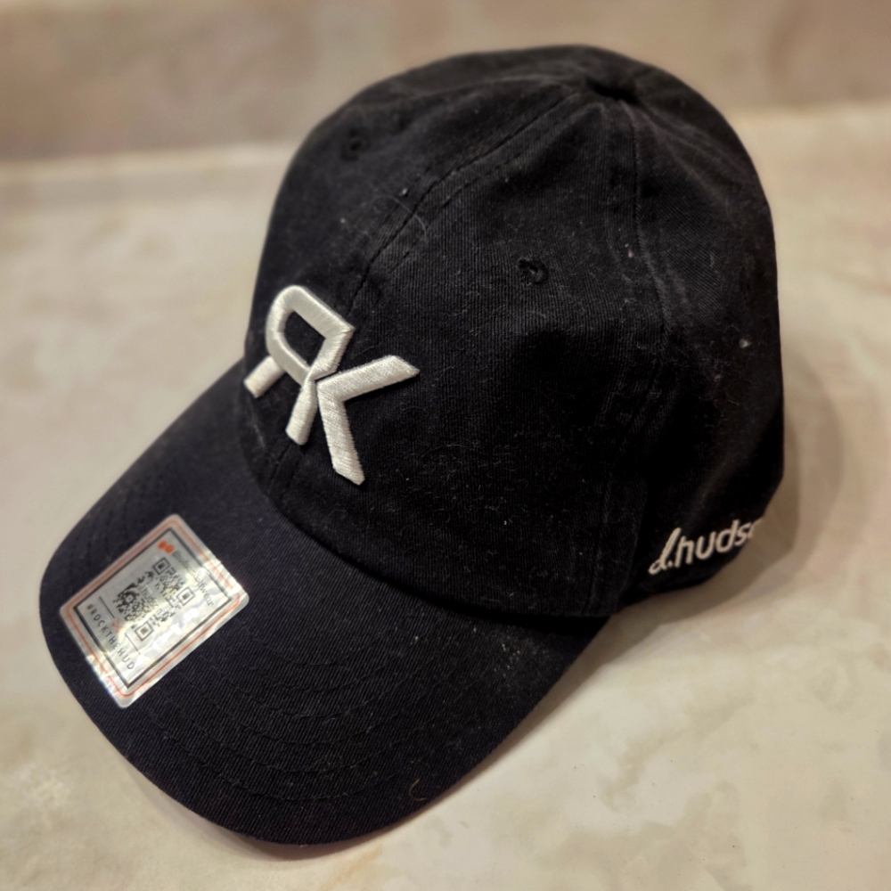 d. hudson Designs Black 6 Panel RK Snapback Golf Hat Cap NWT #Rockthehud